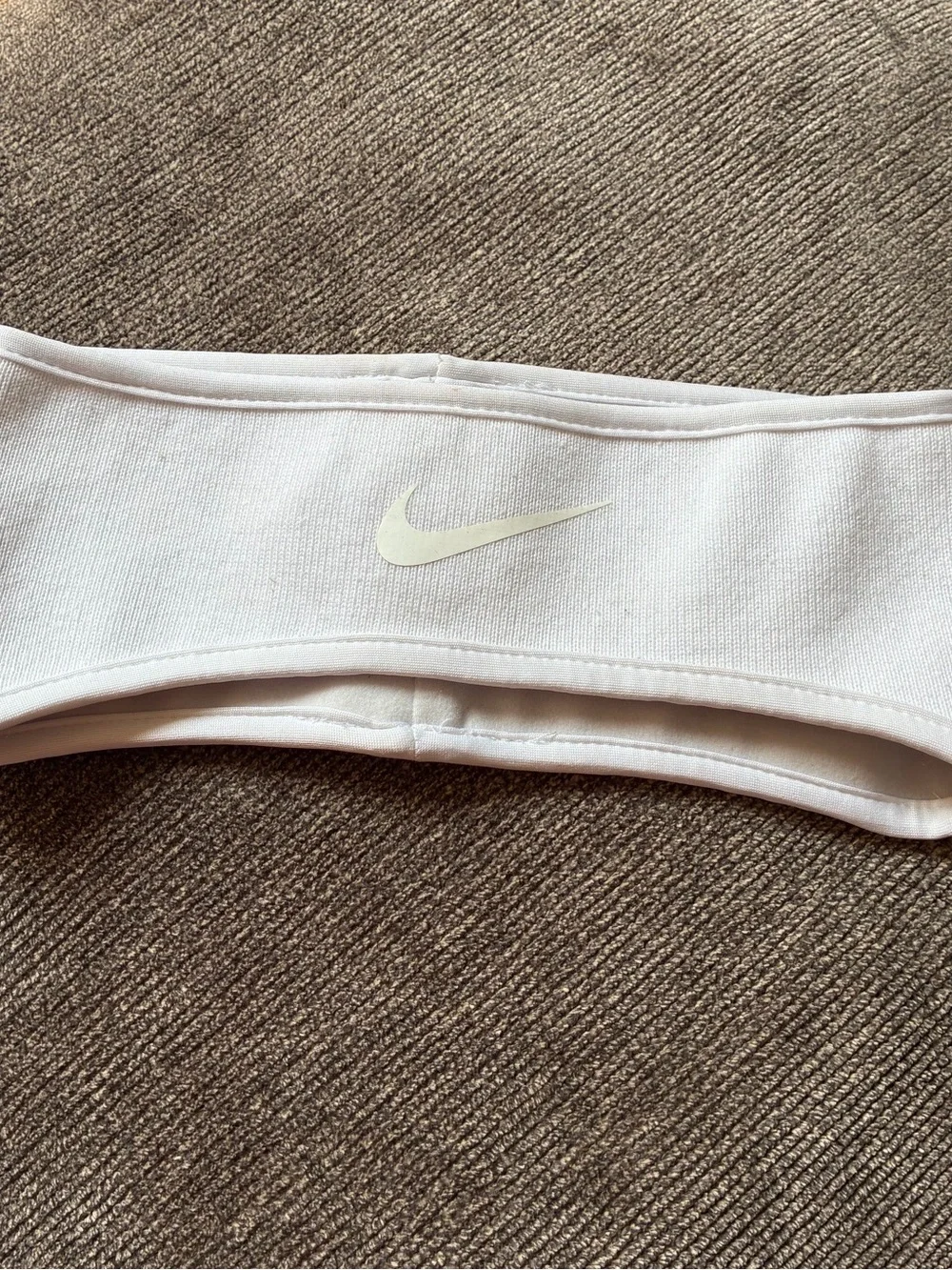 Women’s Nike White Headband w/ White Swoosh